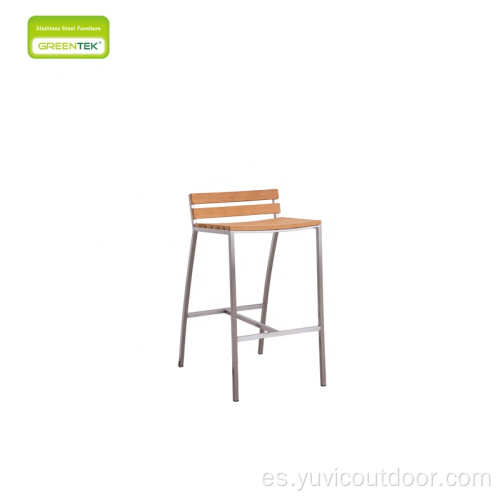 Conjunto de mesa de barra de acero inoxidable al aire libre